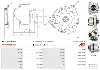 AS-PL A0070 EAN: 5901259401004.