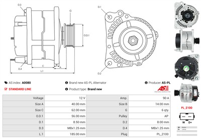 AS-PL A0080 EAN: 5901259401141.