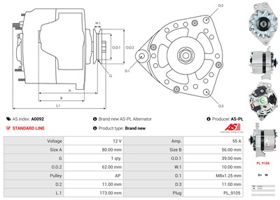 AS-PL A0092 EAN: 5901259401288.