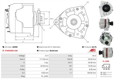 AS-PL A0098 EAN: 5901259401356.