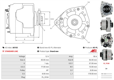 AS-PL A0103 EAN: 5901259401400.