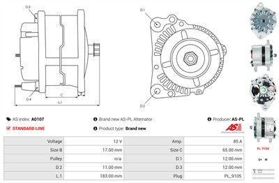 AS-PL A0107 EAN: 5901259401455.