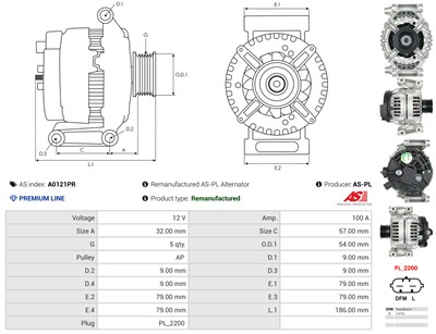 AS-PL A0121PR EAN: 5902129090328.