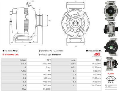 AS-PL A0121 EAN: 5901259401608.
