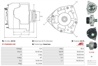 AS-PL A0133 EAN: 5901259401738.