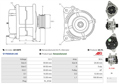 AS-PL A0140PR EAN: 5902129089261.