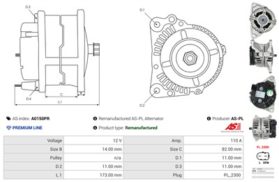 AS-PL A0150PR EAN: 5902129096764.