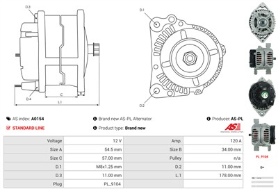 AS-PL A0154 EAN: 5901259401998.
