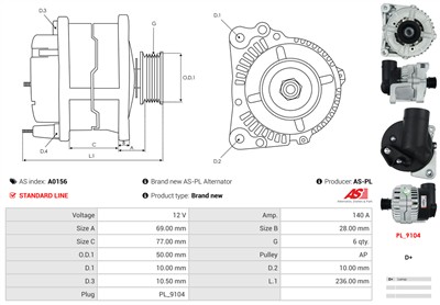 AS-PL A0156 EAN: 5901259402018.