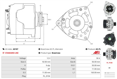 AS-PL A0187 EAN: 5901259402346.