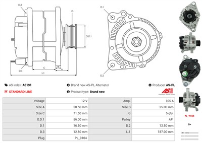 AS-PL A0191 EAN: 5901259402384.