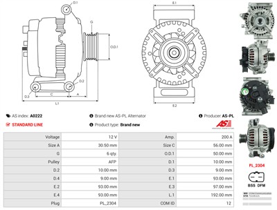 AS-PL A0222 EAN: 5901259436587.