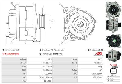 AS-PL A0224 EAN: 5901259437089.