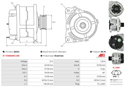 AS-PL A0243 EAN: 5901259445541.