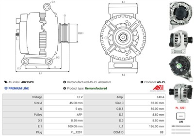 AS-PL A0275PR EAN: 5902129079286.
