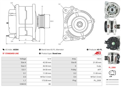 AS-PL A0284 EAN: 5901259462005.
