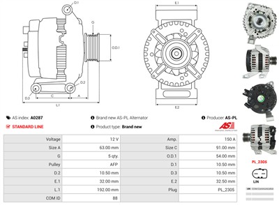 AS-PL A0287 EAN: 5901259462036.