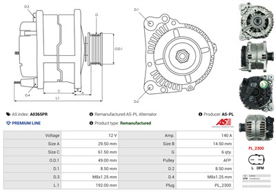 AS-PL A0365PR EAN: 5902129033295.