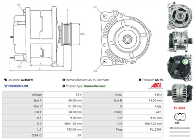 AS-PL A0468PR EAN: 5902129022480.