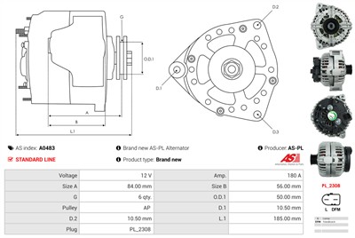 AS-PL A0483 EAN: 5902129027539.