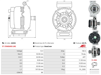 AS-PL A0494 EAN: 5902129027843.
