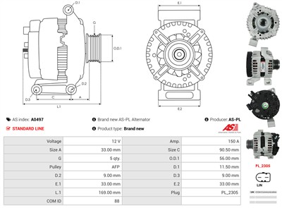 AS-PL A0497 EAN: 5902129028512.