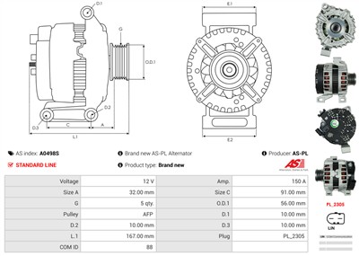 AS-PL A0498S EAN: 5902129043010.
