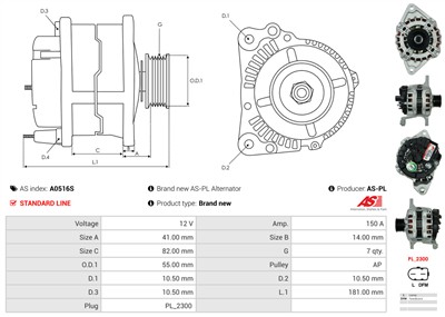 AS-PL A0516S EAN: 5902129050834.