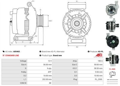 AS-PL A0546S EAN: 5902129043256.