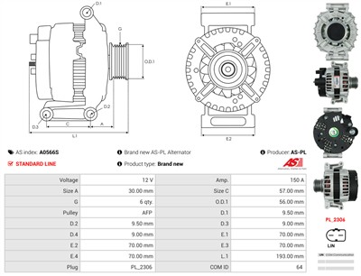 AS-PL A0566S EAN: 5902129046158.