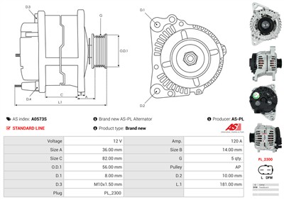 AS-PL A0573S EAN: 5902129047445.
