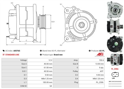 AS-PL A0576S EAN: 5902129047544.