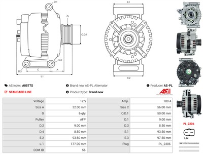 AS-PL A0577S EAN: 5902129048206.