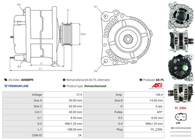AS-PL A0580PR EAN: 5902129061793.