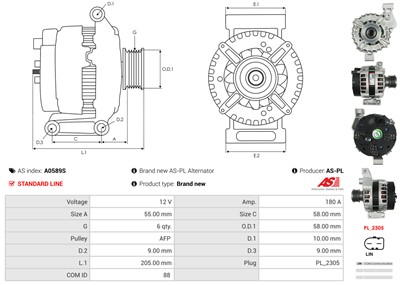 AS-PL A0589S EAN: 5902129051190.