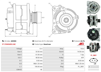 AS-PL A0590S EAN: 5902129051282.