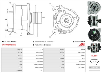 AS-PL A0594S EAN: 5902129052364.