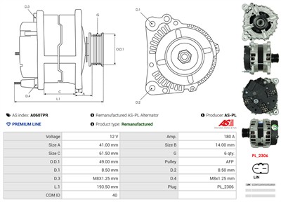 AS-PL A0607PR EAN: 5902129072577.