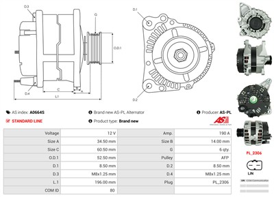 AS-PL A0664S EAN: 5902129090212.