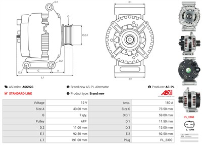 AS-PL A0692S EAN: 5902129108214.