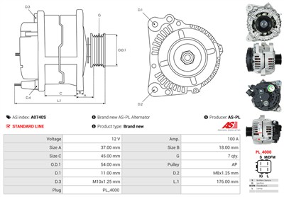 AS-PL A0740S EAN: 5902129113386.