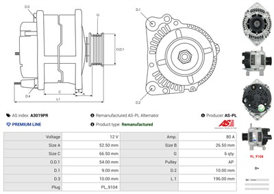 AS-PL A3019PR EAN: 5902129119814.