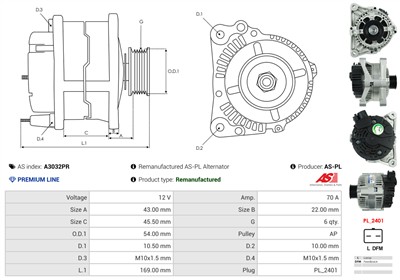 AS-PL A3032PR EAN: 5902129023722.