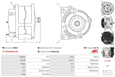 AS-PL A3051 EAN: 5901259404012.