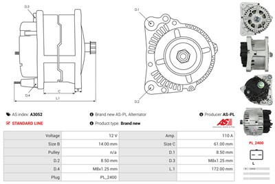 AS-PL A3052 EAN: 5901259404036.