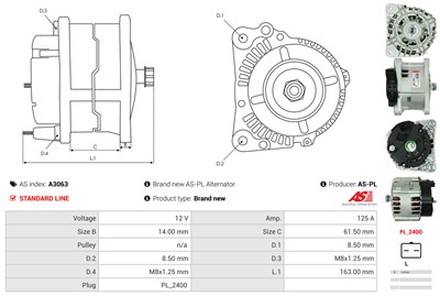 AS-PL A3063 EAN: 5901259404197.
