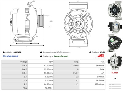 AS-PL A3104PR EAN: 5902129087915.