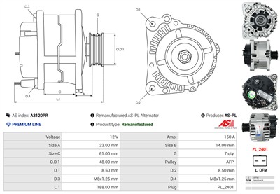 AS-PL A3120PR EAN: 5902129099178.