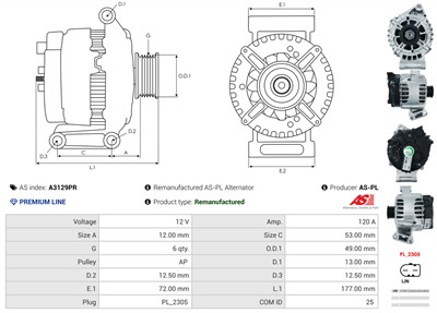 AS-PL A3129PR EAN: 5902129181217.