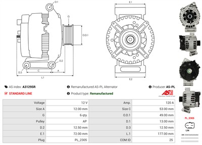 AS-PL A3129SR EAN: 5902129224372.